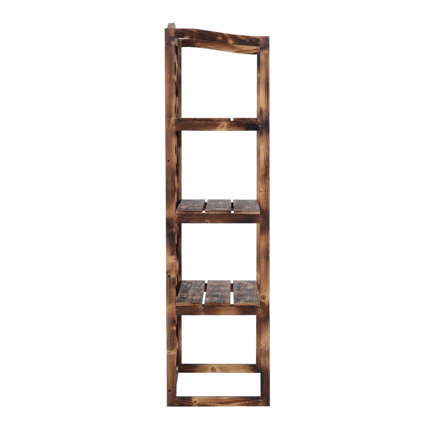 EASYCOMFORT Planter Shelving for Plants with 3 Shelves in Fir Wood, 80x40x150cm