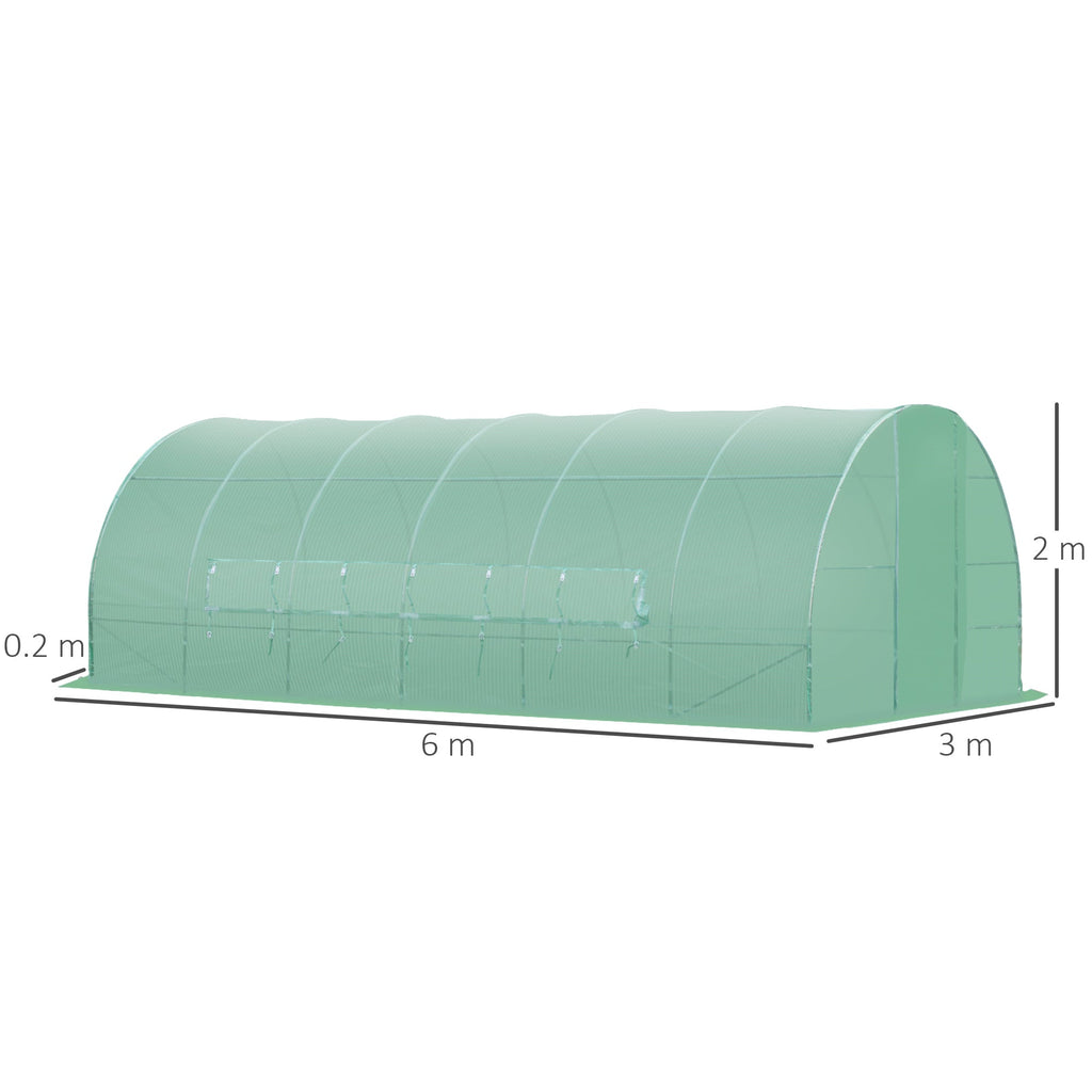 Easycomfort Serra da Giardino a Tunnel per Coltivazaione Piante in PE 600×300×200cm