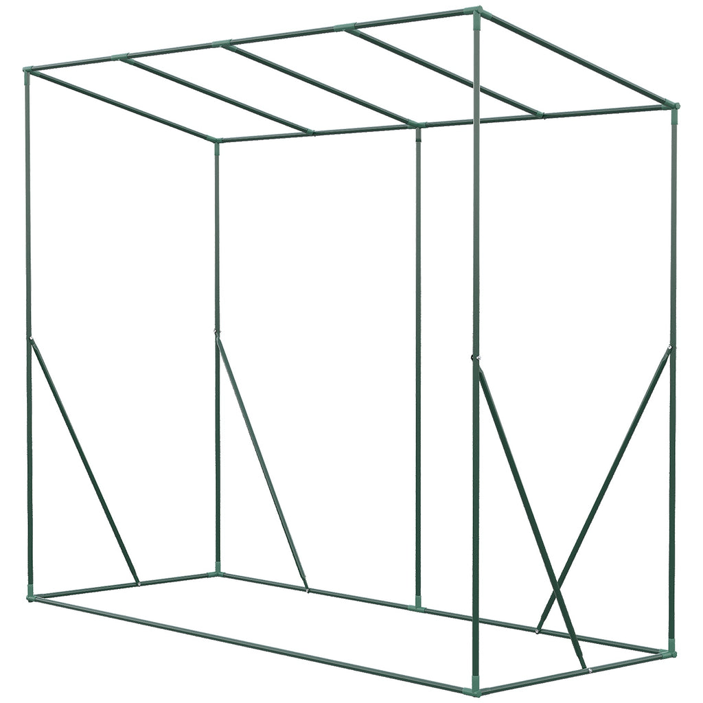 EasyComfort Serre in PE en staal — 4 haringen, 2 ramen, verstevigde afdekking, 200x77x148-169 cm