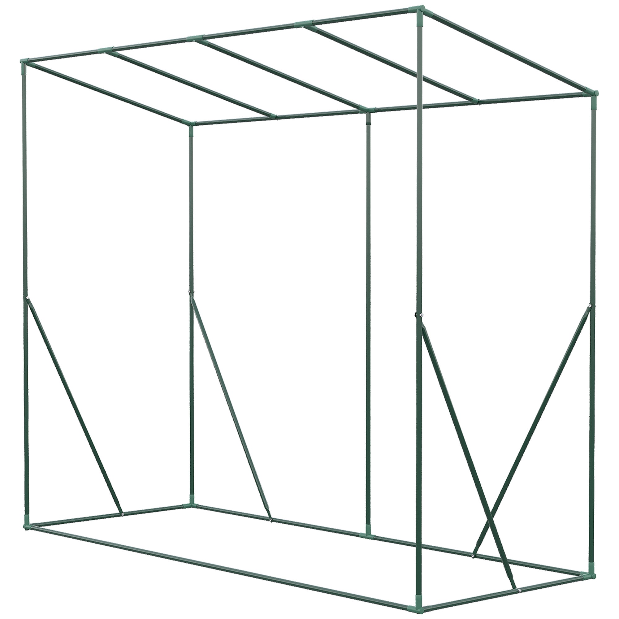 EasyComfort Serre in PE en staal — 4 haringen, 2 ramen, verstevigde afdekking, 200x77x148-169 cm