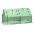 EASYCOMFORT Garden Greenhouse with Reinforced PE Cover and Steel Frame, 180x90x90cm, Green
