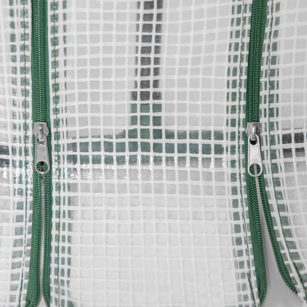 EASYCOMFORT Garden Greenhouse with Reinforced PE Cover and Steel Frame, 180x90x90cm, White