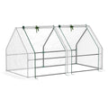 EASYCOMFORT Garden Greenhouse with Reinforced PE Cover and Steel Frame, 180x90x90cm, White