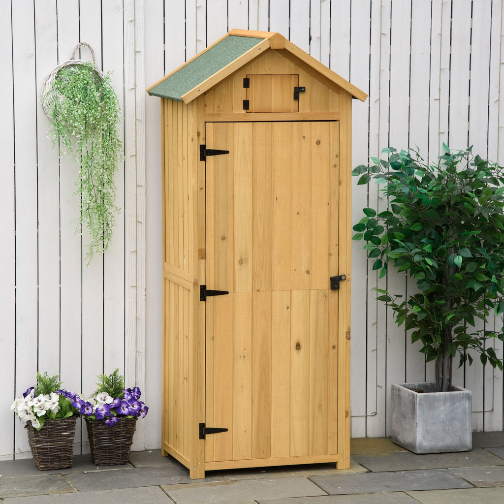 EasyComfort tuinkast hout 77 x 54.2 x 179 cm - geel