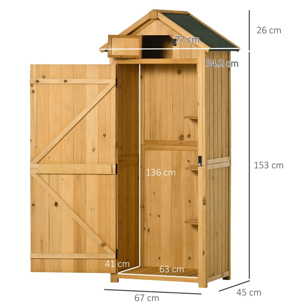EasyComfort tuinkast hout 77 x 54.2 x 179 cm - geel