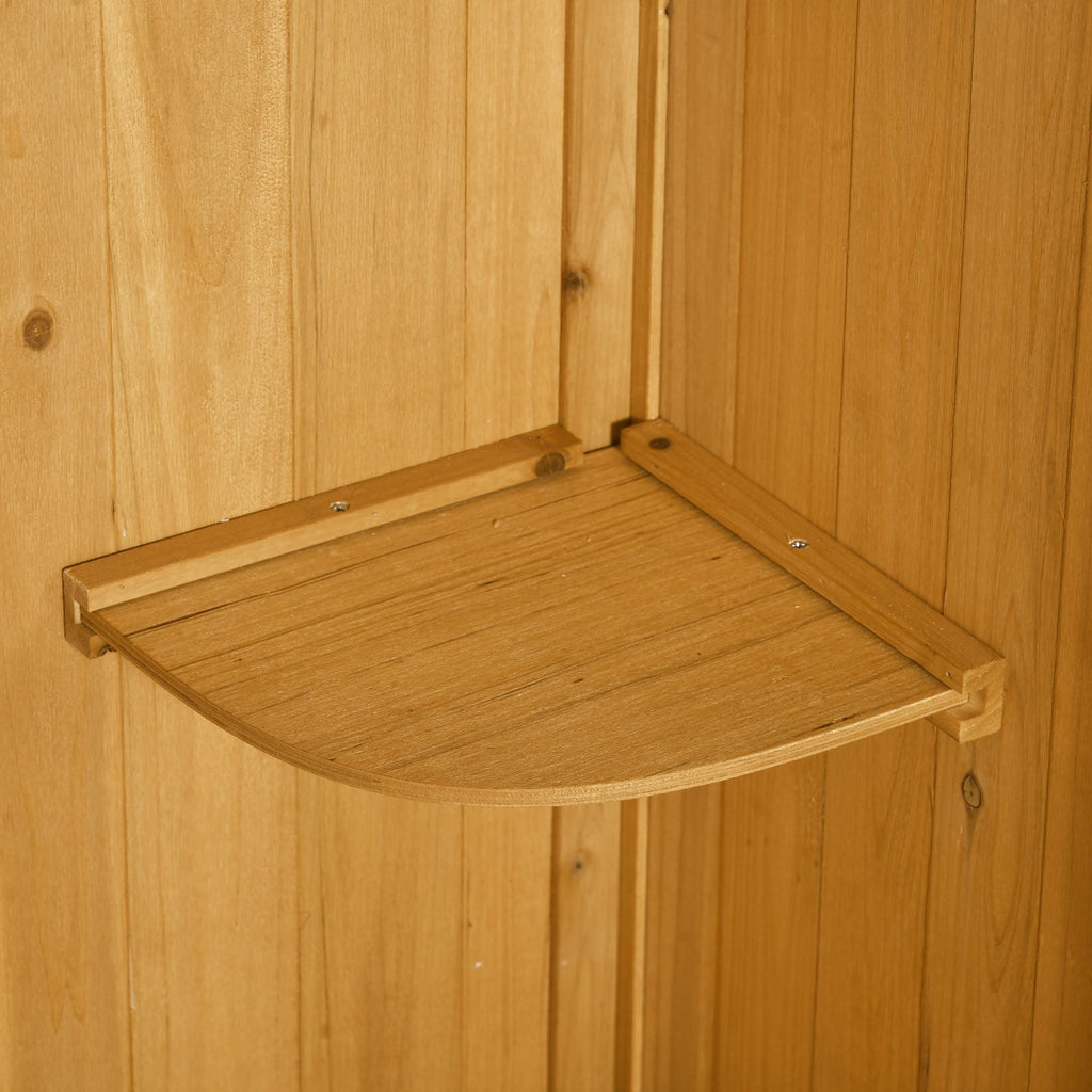 EasyComfort tuinkast hout 77 x 54.2 x 179 cm - geel