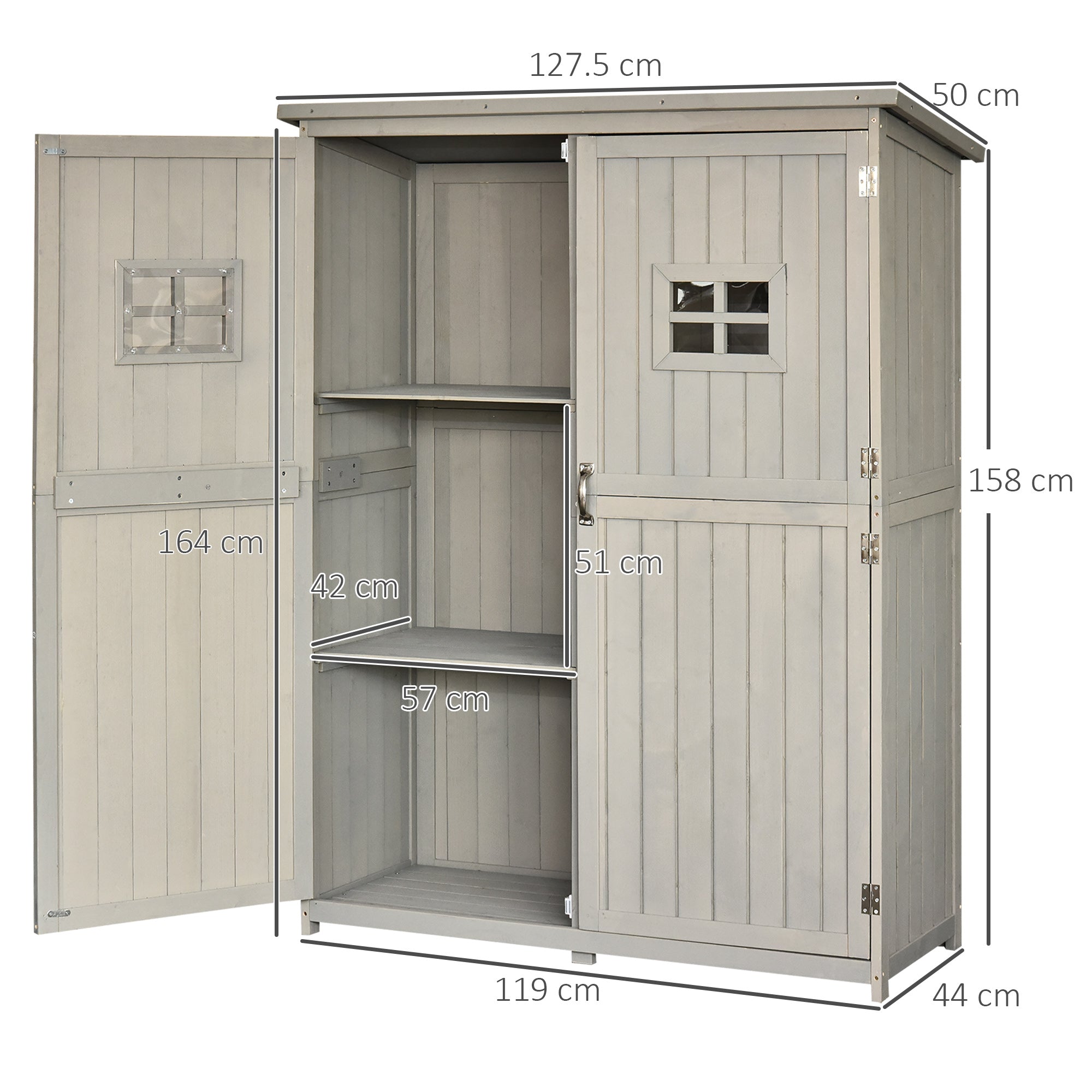 EasyComfort houten tuinhuis 127.5x50x164 cm