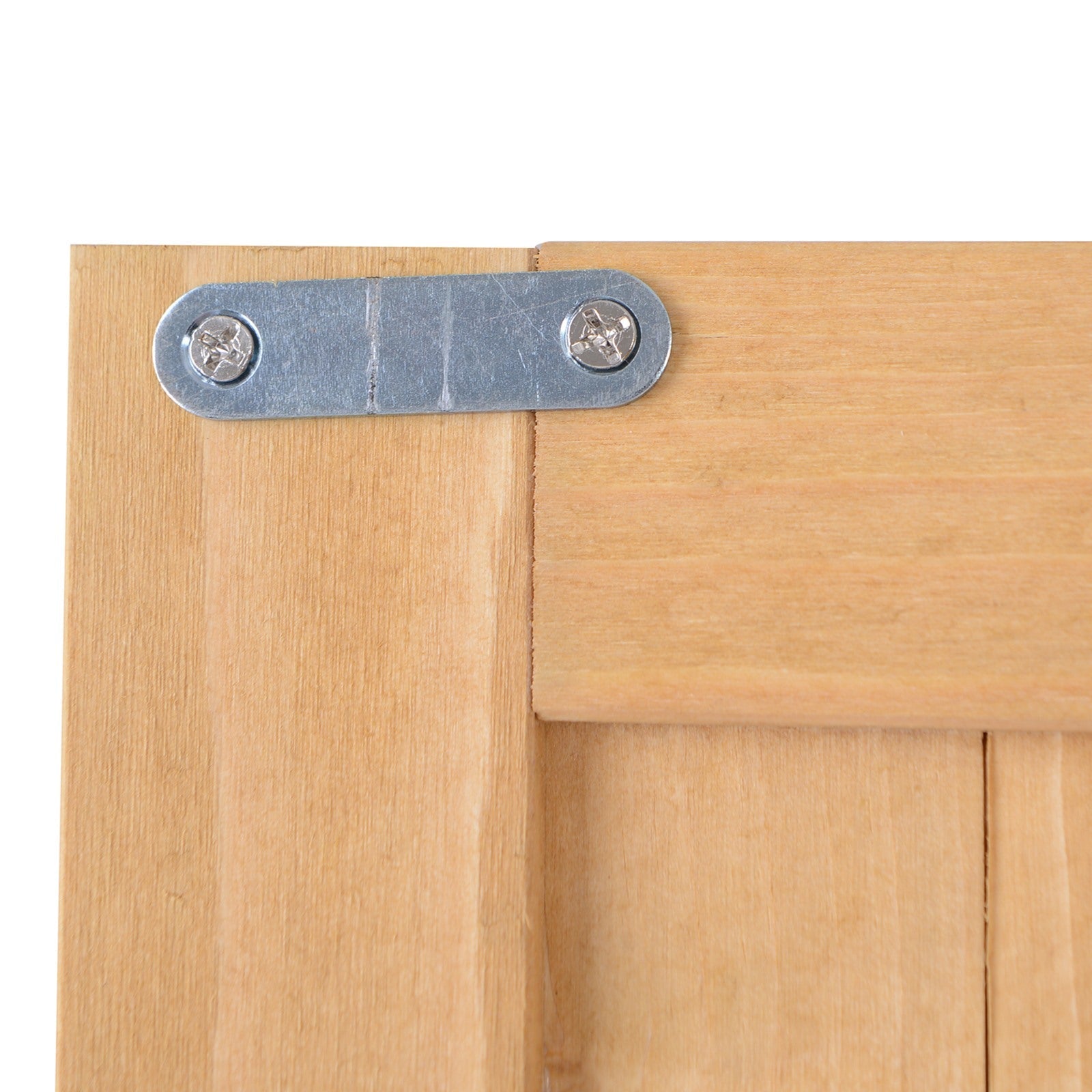 EASYCOMFORT Wooden Garden Shed with Double Door, Shelves and Windows, 127.5x50x164cm
