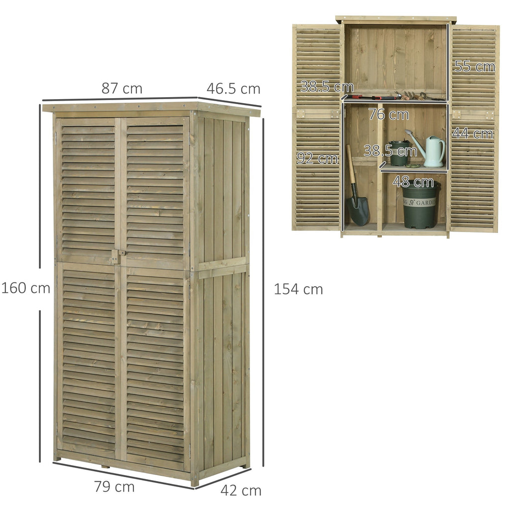 EasyComfort Buitenopbergkast 4 vakken 87x46.5x160 cm
