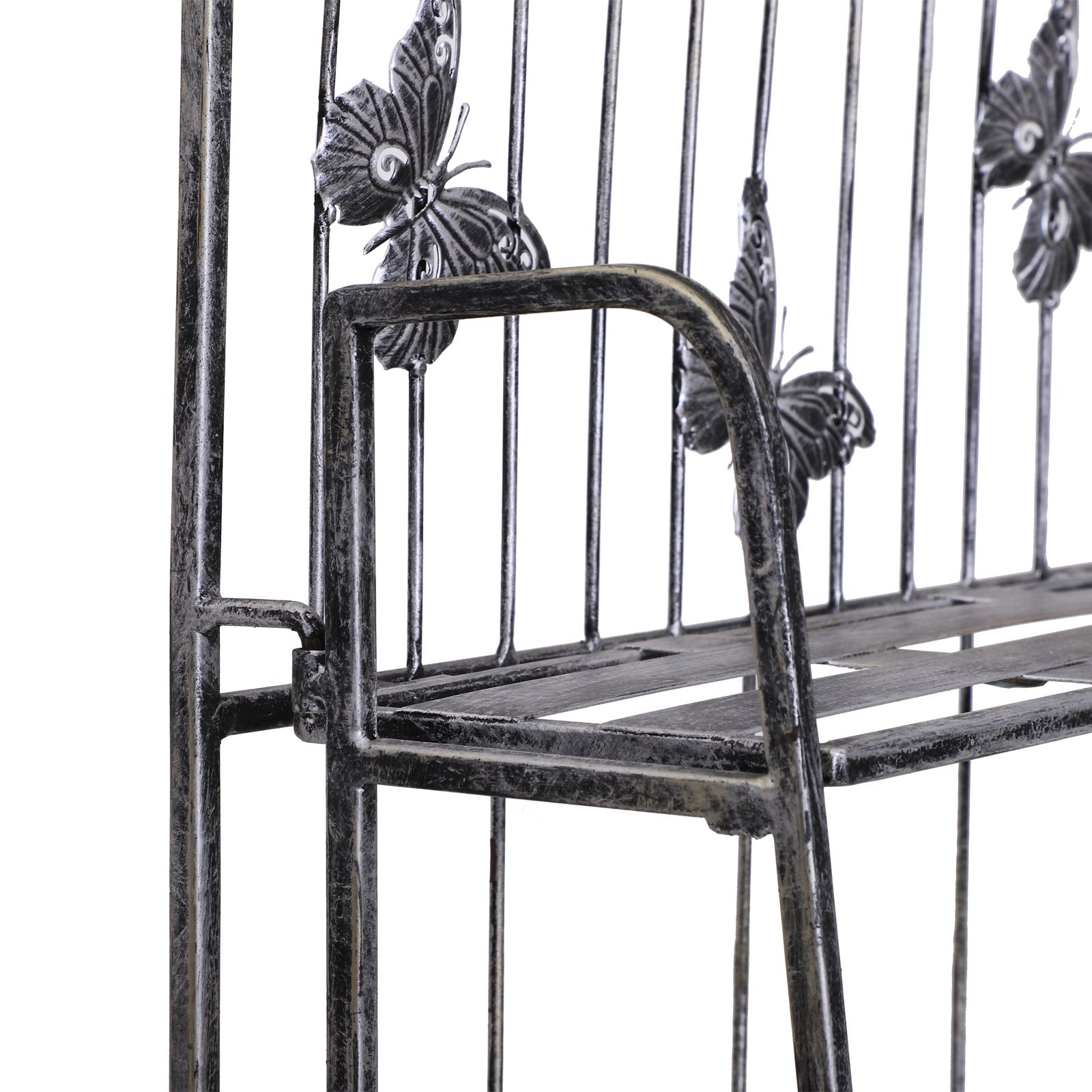 EASYCOMFORT 3-Tier Shelf Planter for Garden Indoor Balcony, Silver Grey, 44 x 25 x96 cm