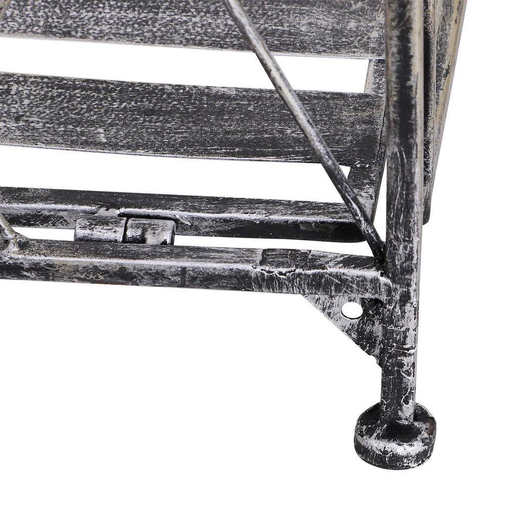 EASYCOMFORT 3-Tier Shelf Planter for Garden Indoor Balcony, Silver Grey, 44 x 25 x96 cm