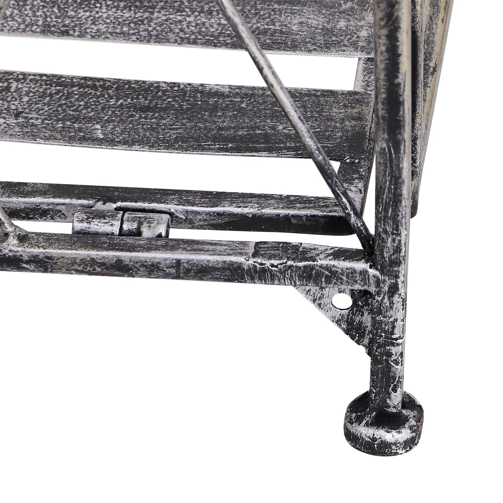 EASYCOMFORT 3-Tier Shelf Planter for Garden Indoor Balcony, Silver Grey, 44 x 25 x96 cm