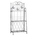 EASYCOMFORT 3-Tier Shelf Planter for Garden Indoor Balcony, Silver Grey, 44 x 25 x96 cm