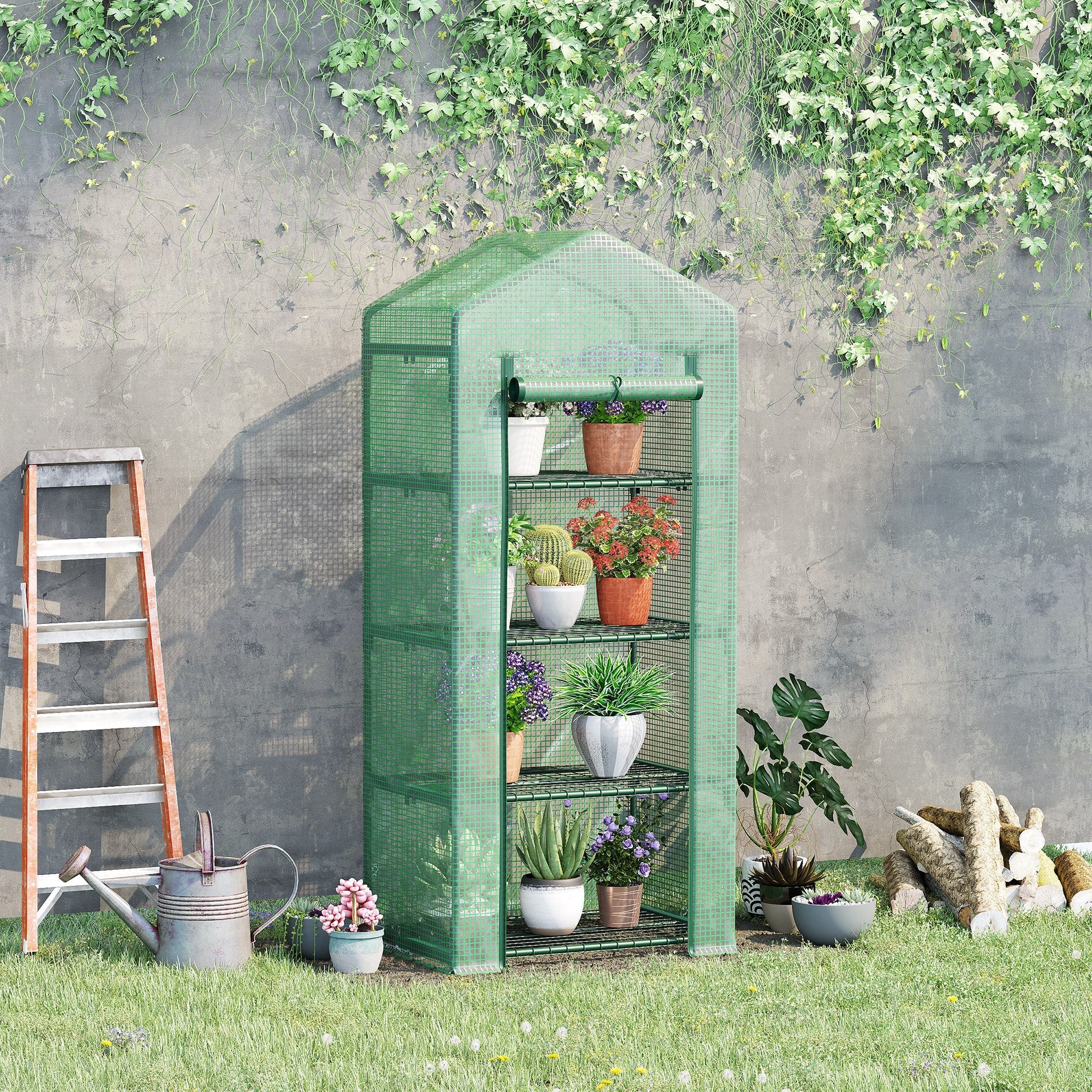 EasyComfort Verticale kweekkas 4-planken 70x50x160 cm