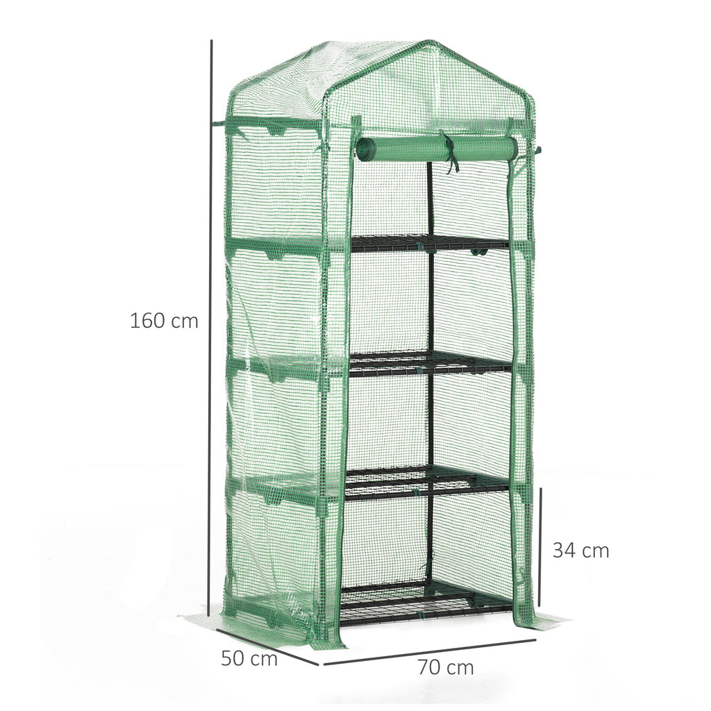 EasyComfort Verticale kweekkas 4-planken 70x50x160 cm