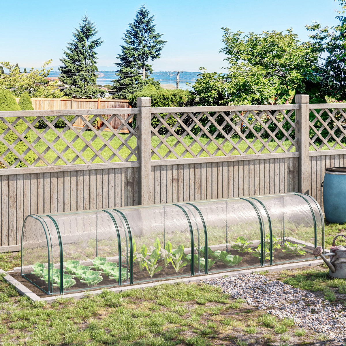 EasyComfort Tunnelkas staal en PVC, 395x100x80 cm