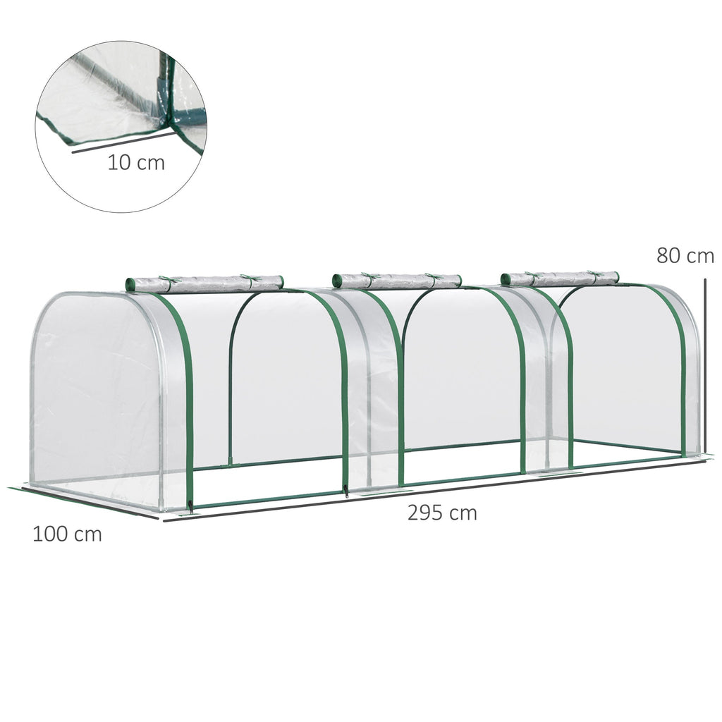 EasyComfort Tunnelkas PVC/staal 295x100x80 cm