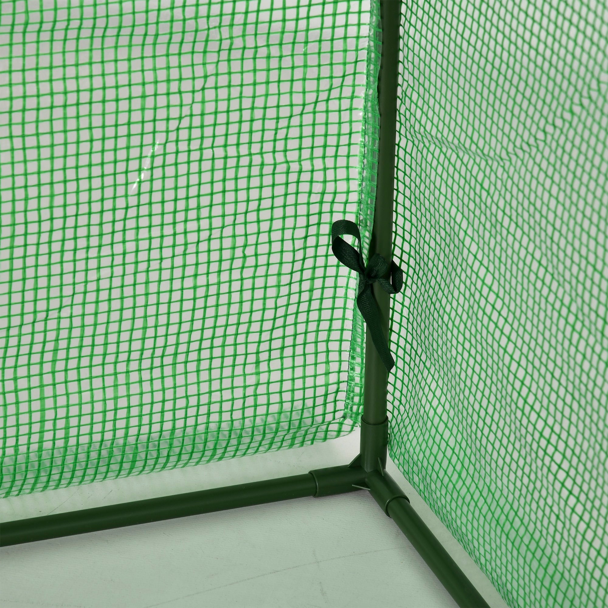 Easycomfort Serra da Giardino a Tunnel in Acciaio e Plastica PP with Porte Avvolgibili, 295x100x80 cm, Verde