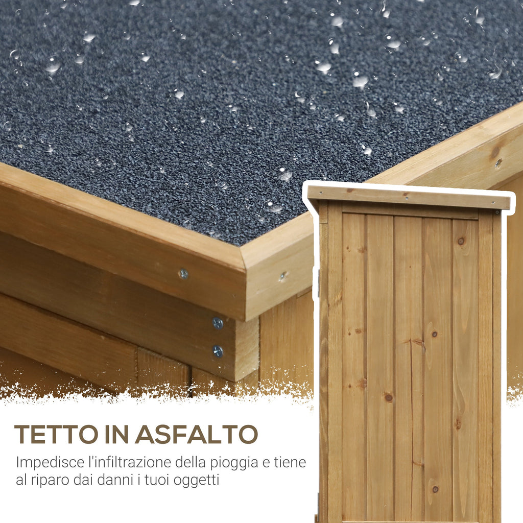 EasyComfort Gereedschapskast hout, 3 planken, 87x46.5x160 cm
