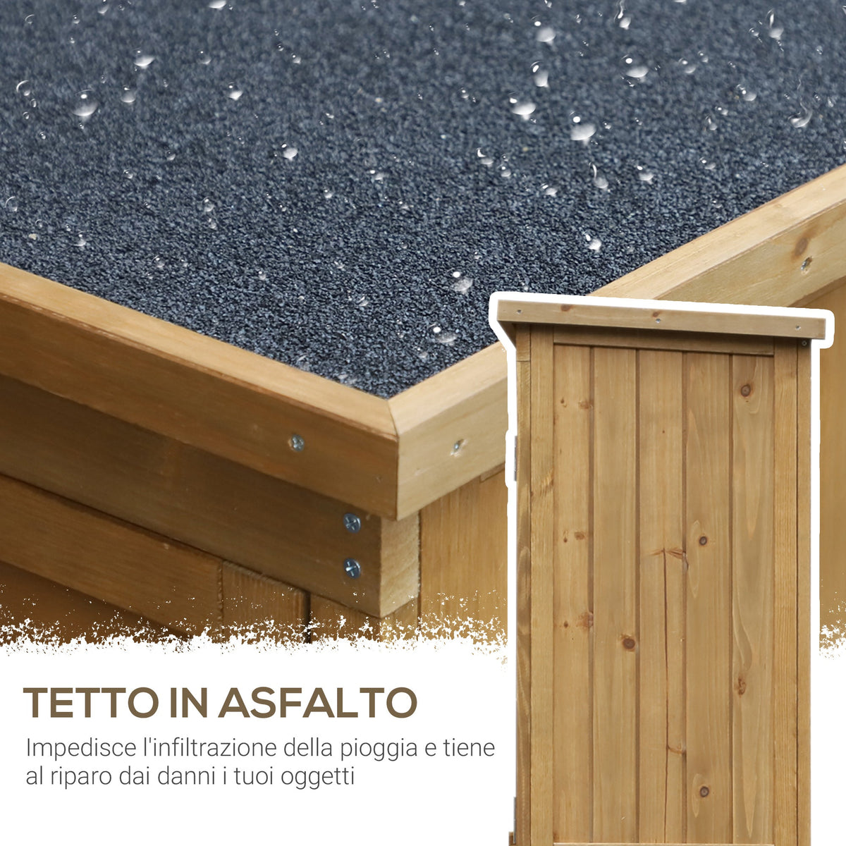 EasyComfort Gereedschapskast hout, 3 planken, 87x46.5x160 cm