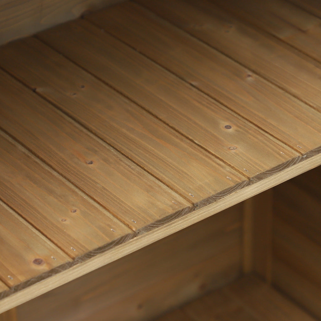 EASYCOMFORT Garden Shed in Fir Wood with Waterproof Bitumen Roof, 87x46.5x96.5cm