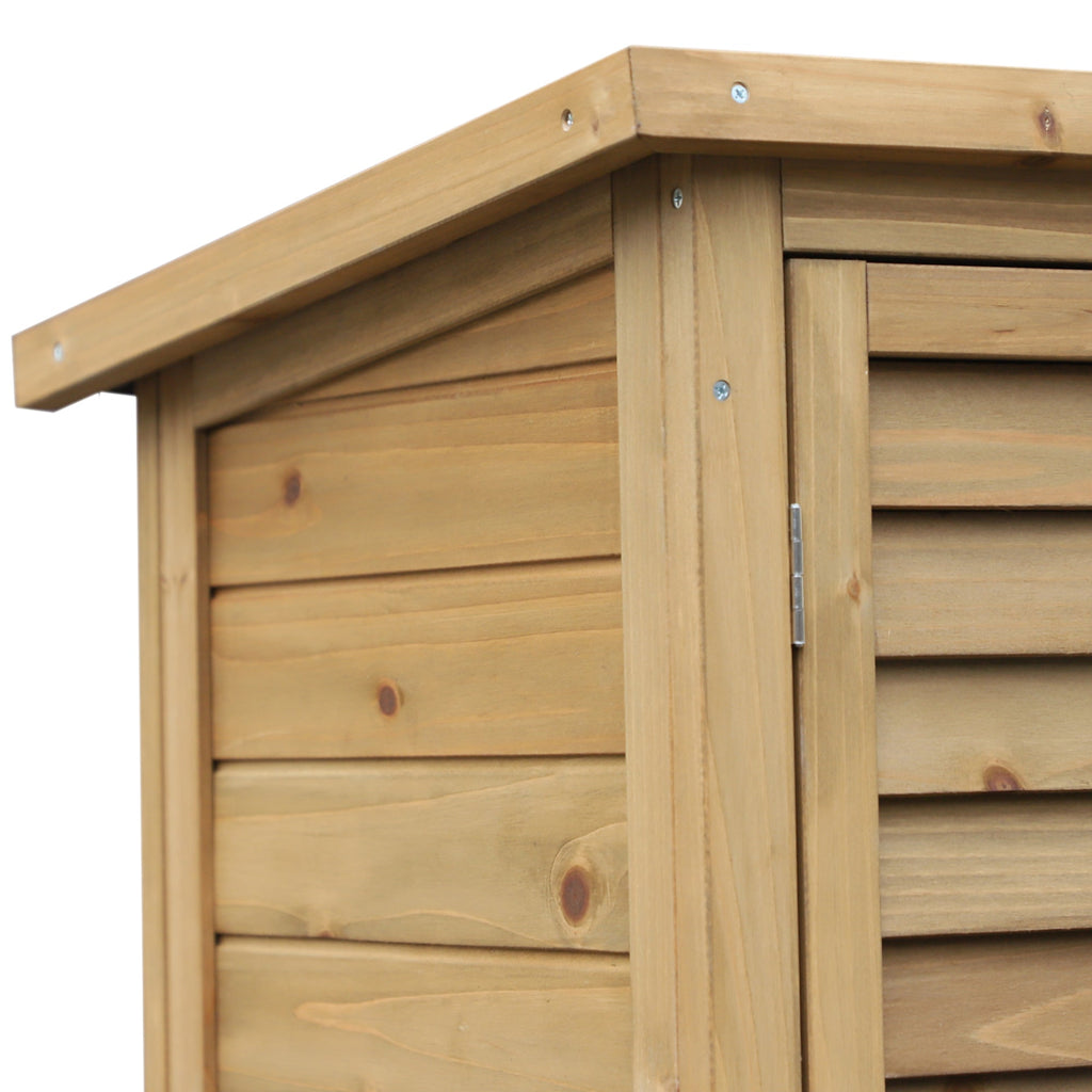 EASYCOMFORT Garden Shed in Fir Wood with Waterproof Bitumen Roof, 87x46.5x96.5cm