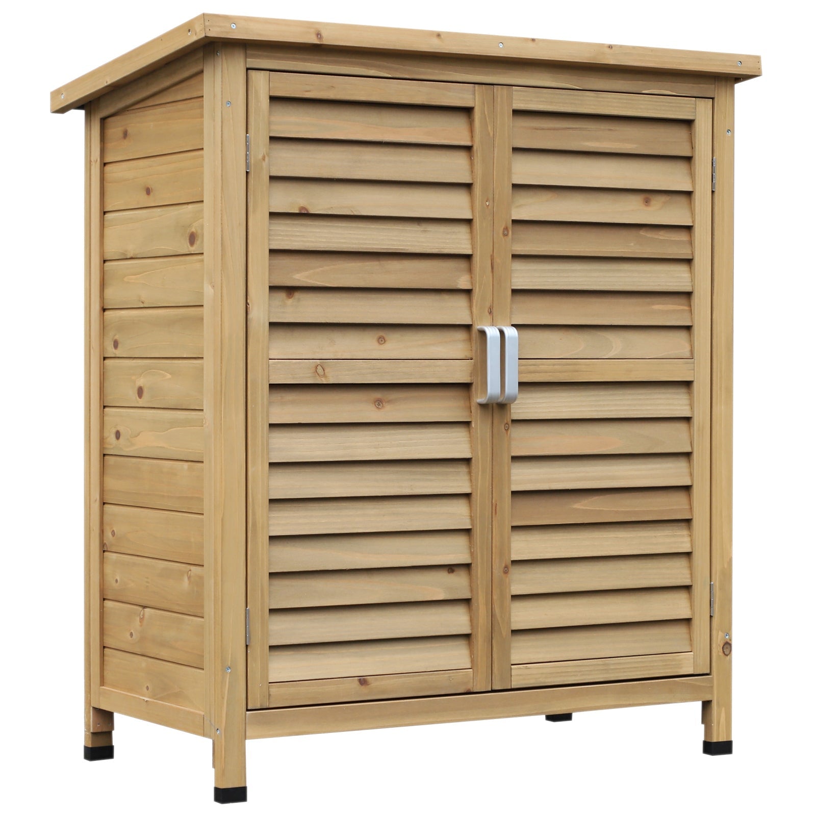 EASYCOMFORT Garden Shed in Fir Wood with Waterproof Bitumen Roof, 87x46.5x96.5cm