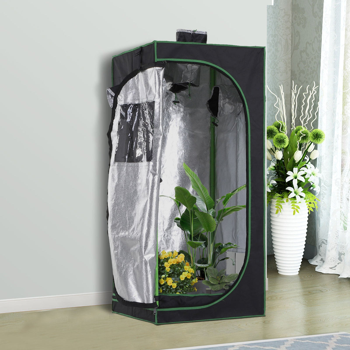 EasyComfort Hydroponische kweektent 60x60x140 cm - Mylar & Oxford 600D