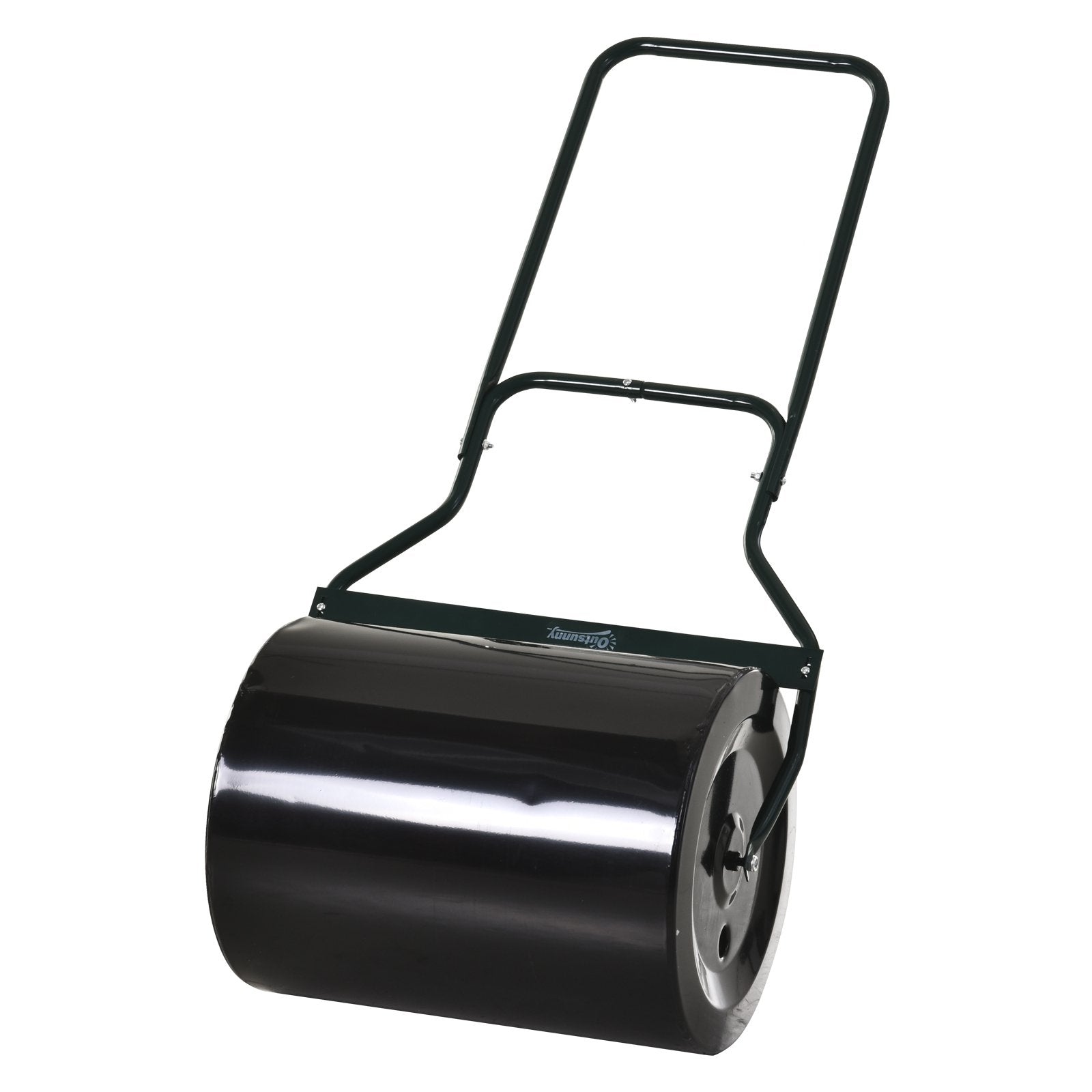 EASYCOMFORT Garden Roller in Black Metal Tank 60 L ?50 cm