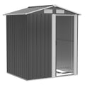 EASYCOMFORT Garden Shed for Tools in Steel, Sloped Roof and 4 Air Intakes, 152x132x188cm