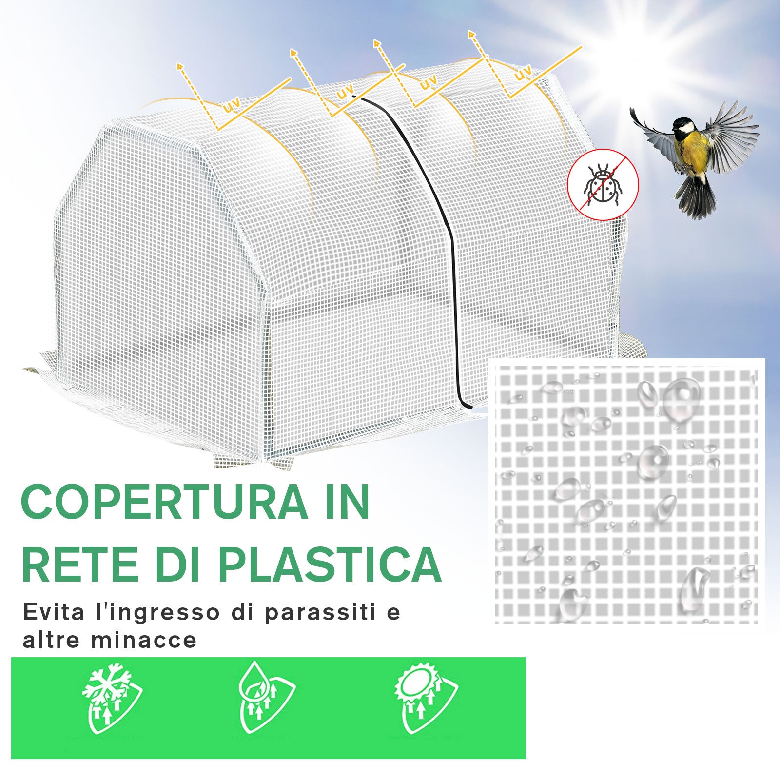 EasyComfort Mini-serre voor balkon en tuin 99x71x60 cm