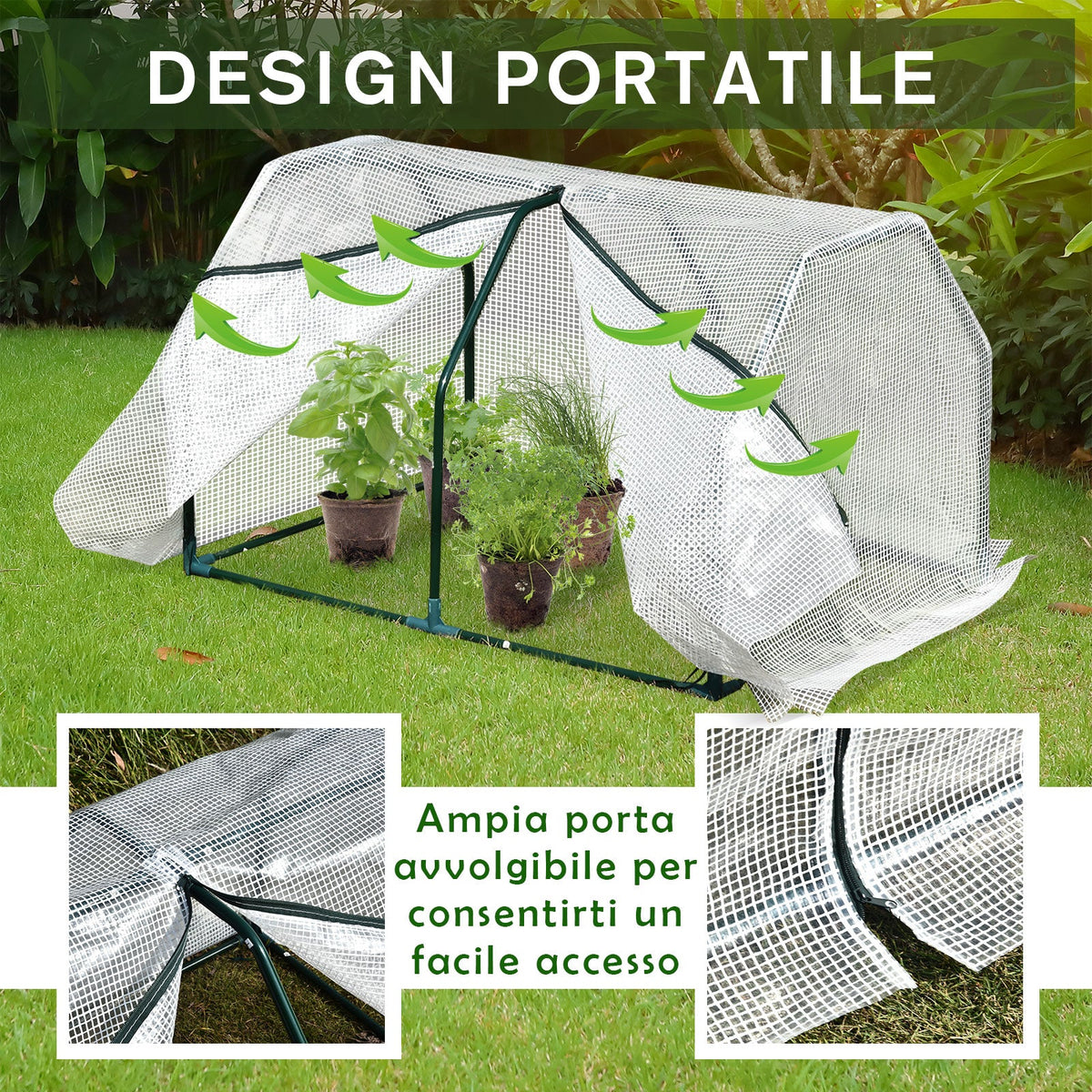 EasyComfort Mini-serre voor balkon en tuin 99x71x60 cm
