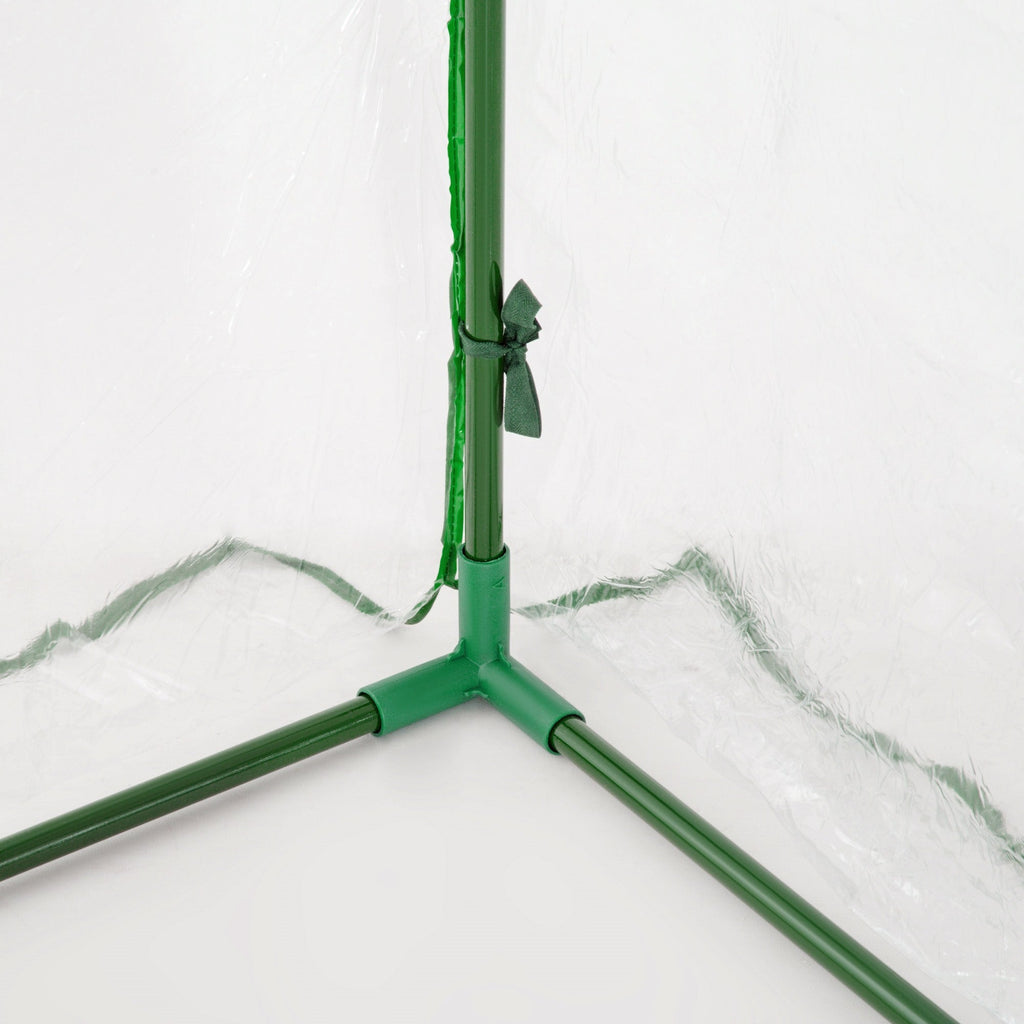 EASYCOMFORT Tunnelkas staal met PVC 200x100x80 cm transparant/groen