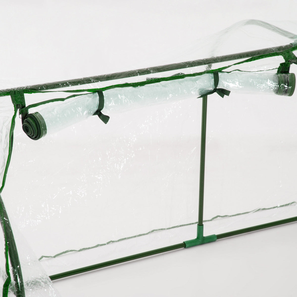 EASYCOMFORT Tunnelkas staal met PVC 200x100x80 cm transparant/groen