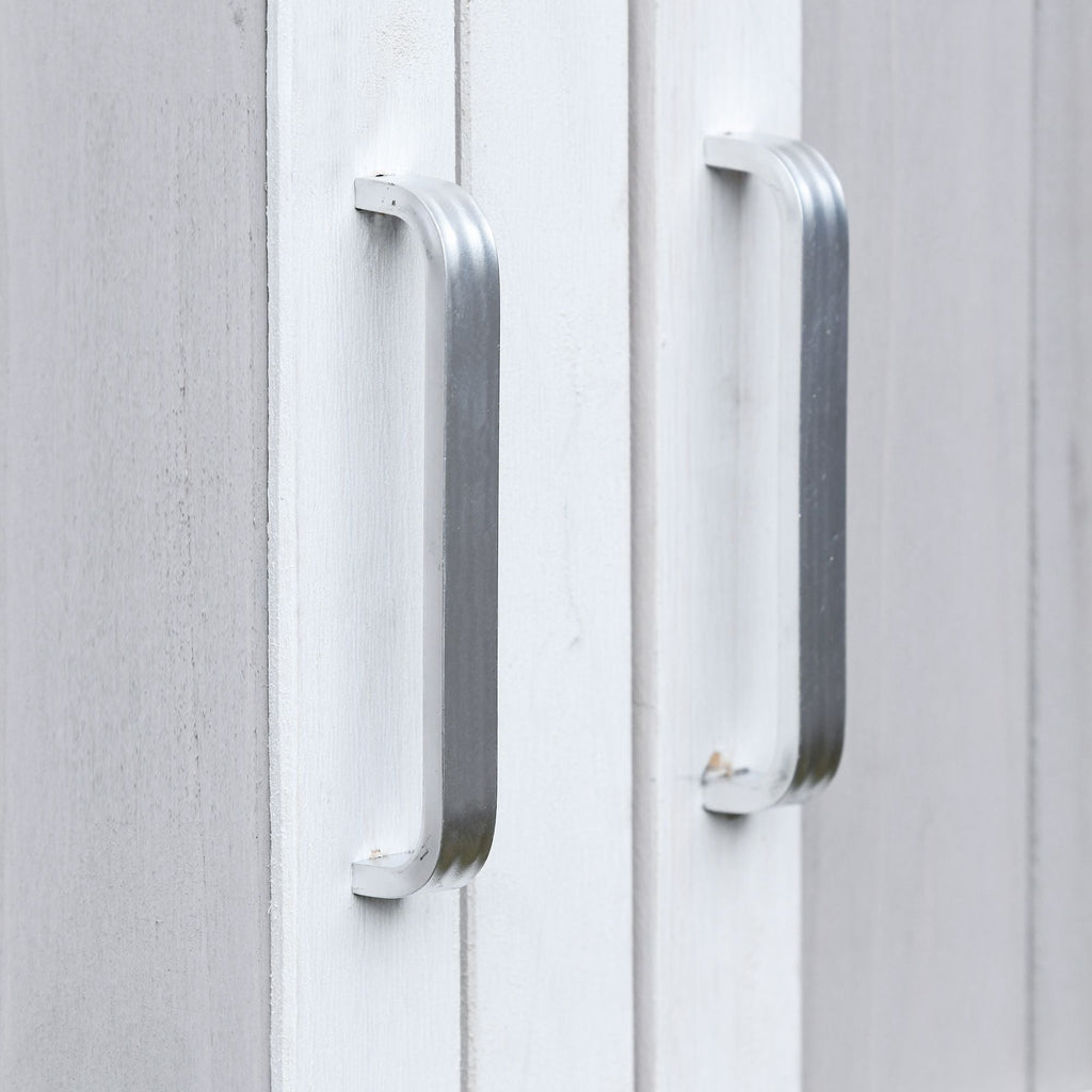 EasyComfort Casetta Porta Attrezzi in Legno di Abete a 3 Livelli with Tetto in Bitume, 77x58x175 cm, Grigio