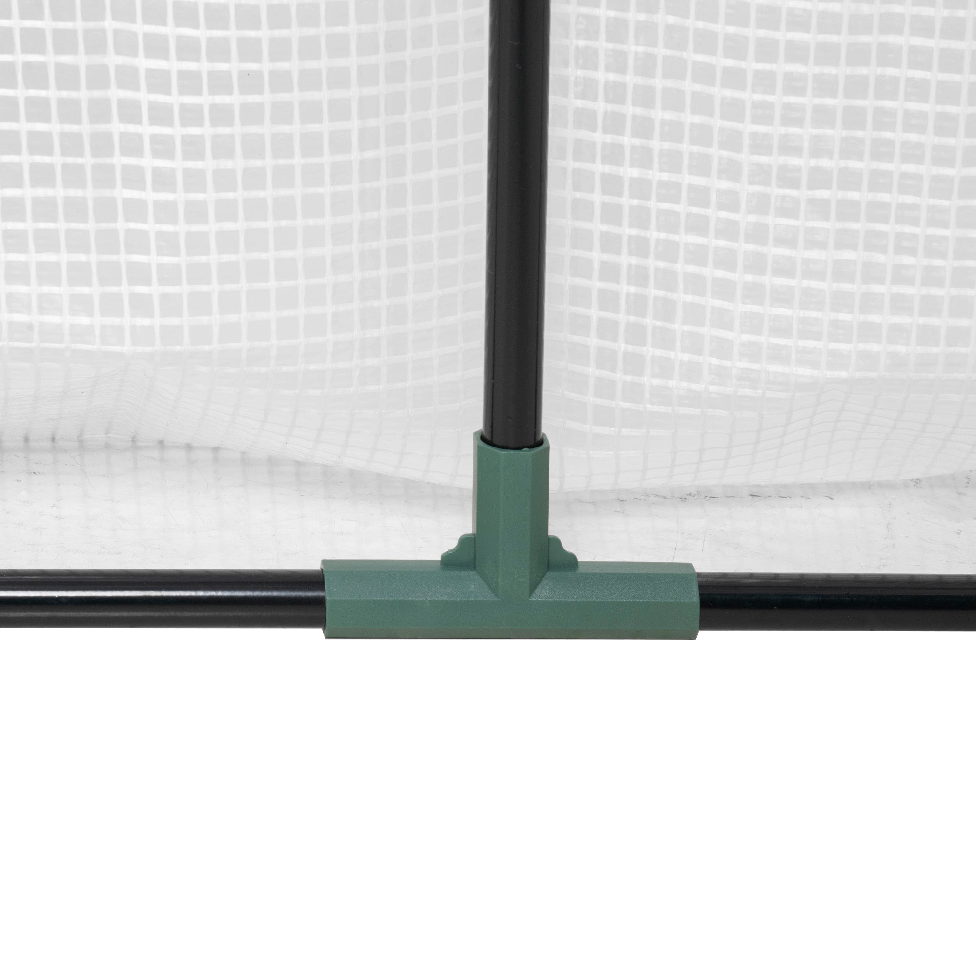 EASYCOMFORT Mini Garden Greenhouse with 2 Roller Windows and Anti-UV PE Cover, 119x60x60cm, White