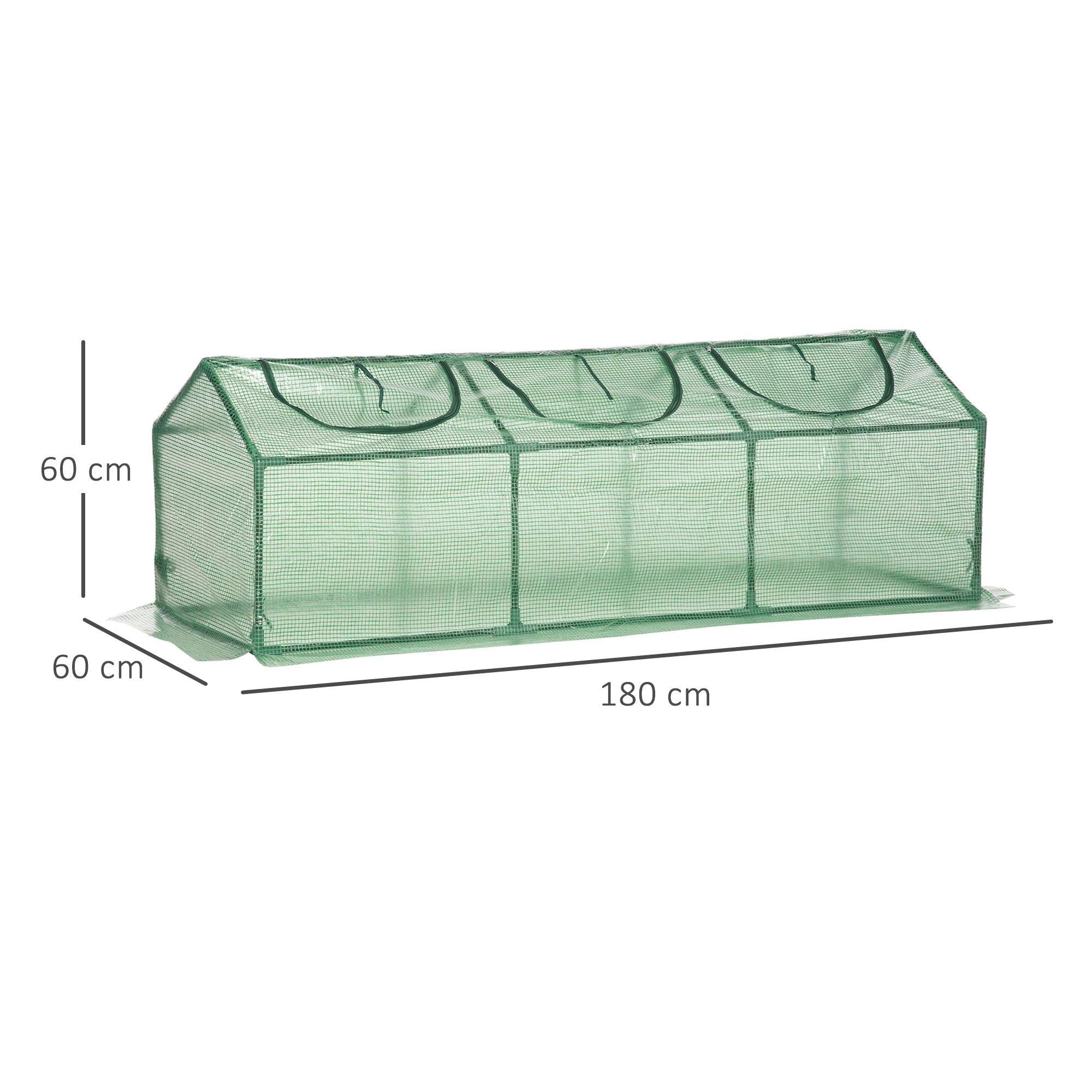 EASYCOMFORT Mini kas 180x60x60 cm met 3 oprolbare ramen