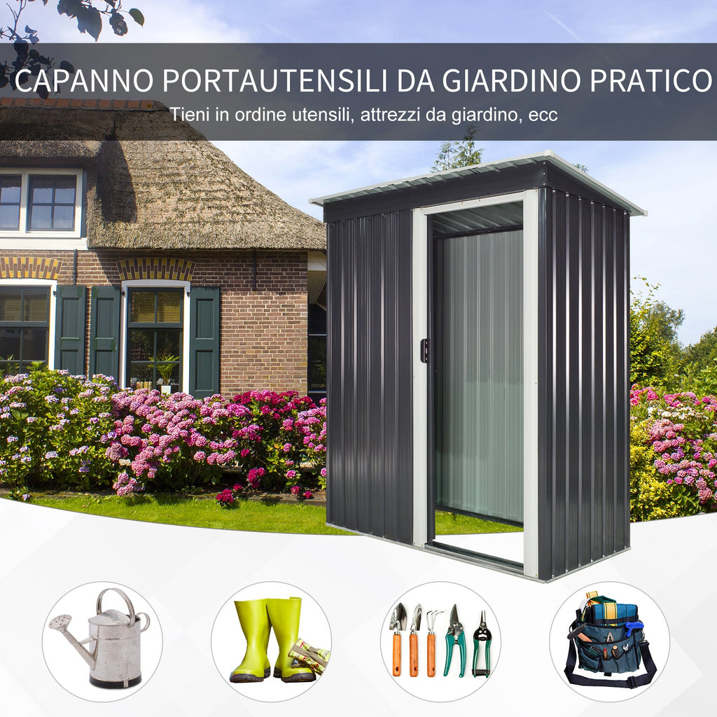 EasyComfort Tuinopbergkast 163x89x182 cm zwart