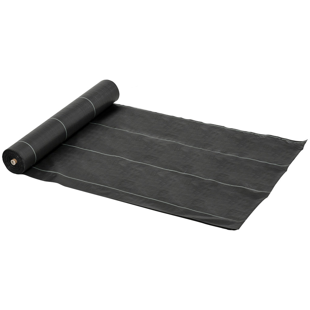 EASYCOMFORT Black Mulch Sheet 50x2m for Vegetable Garden, Greenhouse, Draining and Breathable Garden with Checkering