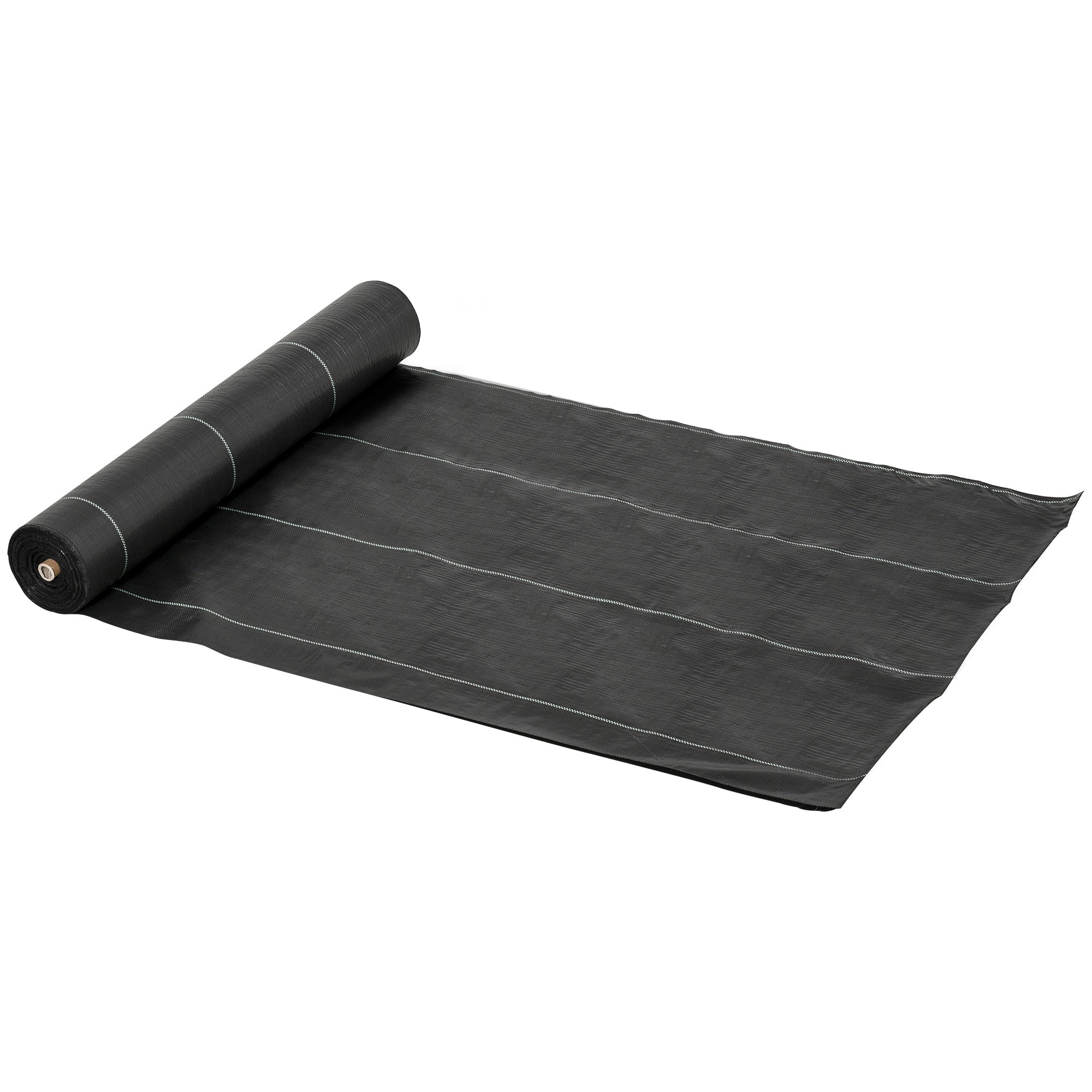 EASYCOMFORT Black Mulch Sheet 50x2m for Vegetable Garden, Greenhouse, Draining and Breathable Garden with Checkering