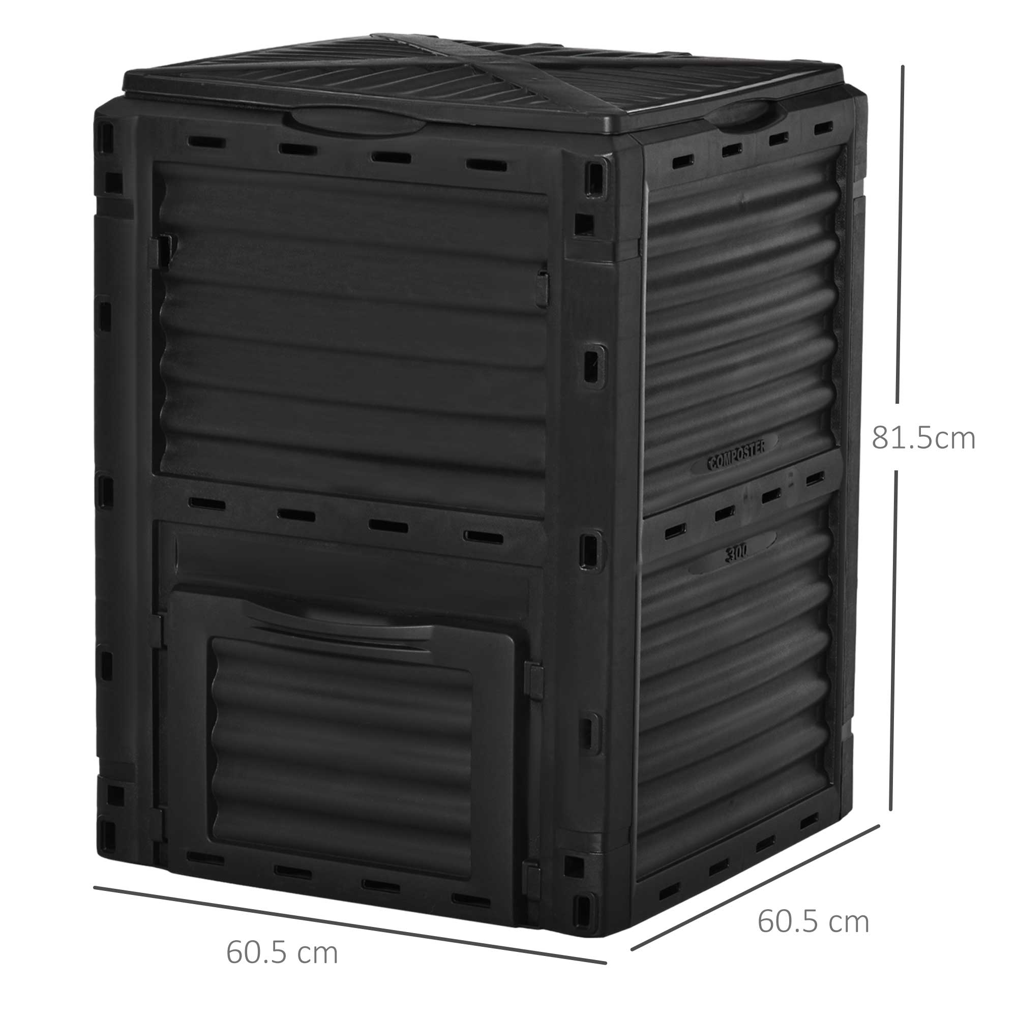 Easycomfort compostbak 300 L met klikdeksel