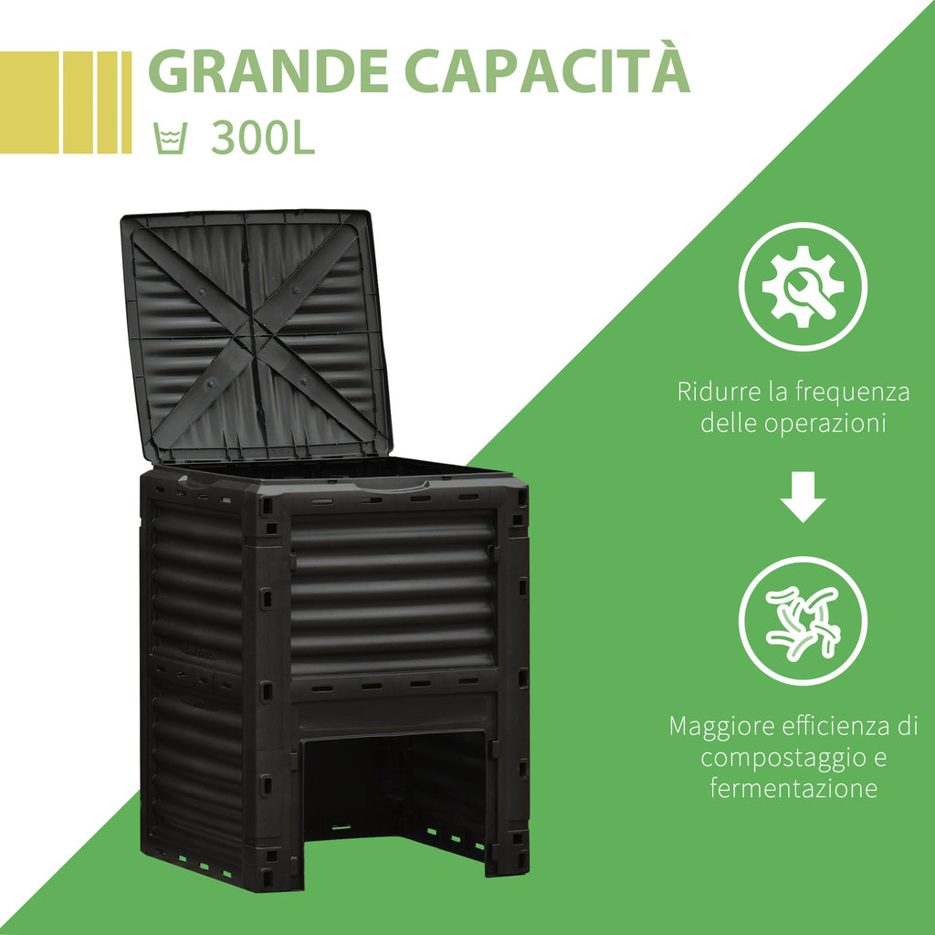 Easycomfort compostbak 300 L met klikdeksel