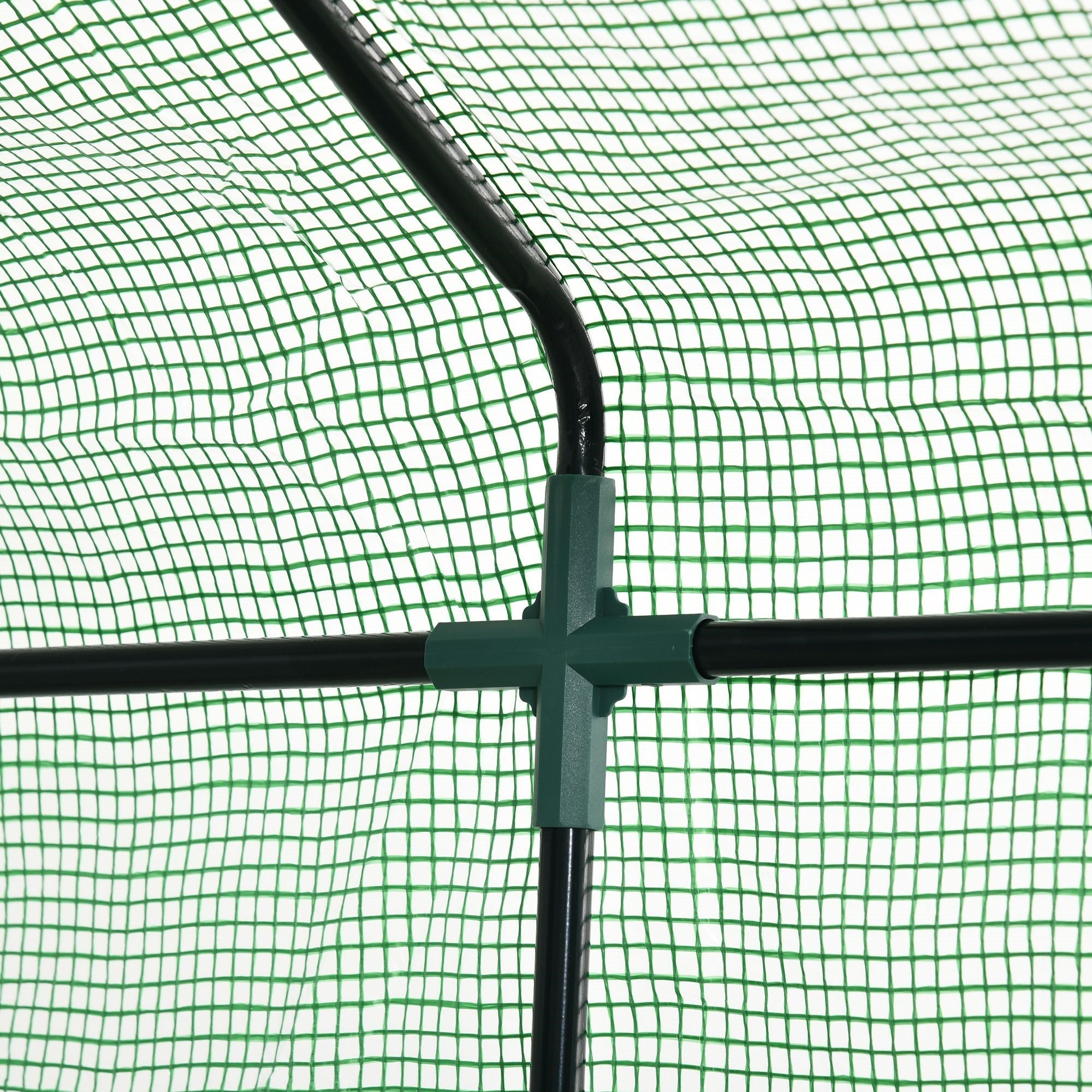 EasyComfort Tuinserre met schappen, 143x138x190 cm, groen