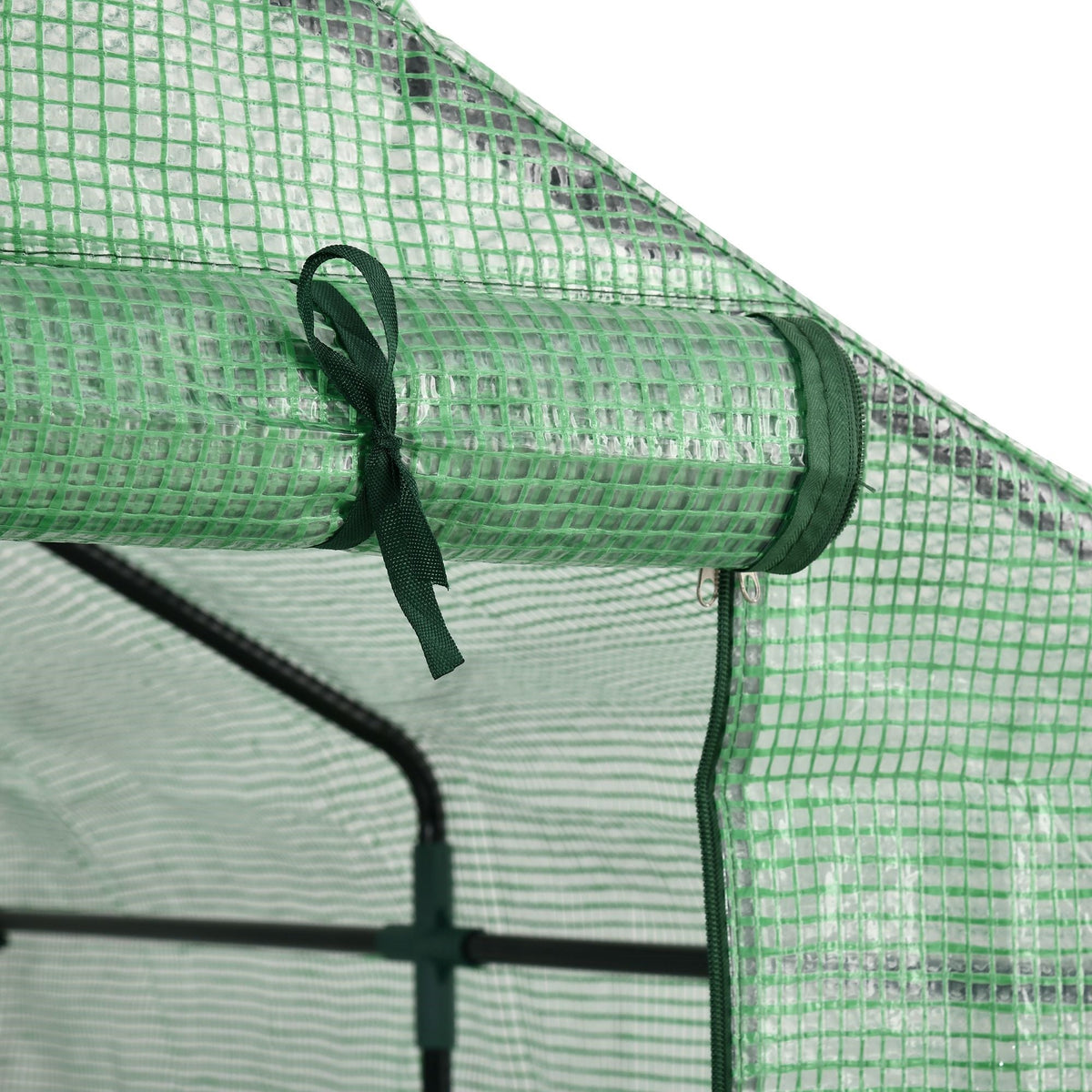 EasyComfort Tuinserre met schappen, 143x138x190 cm, groen