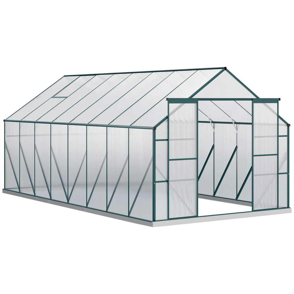 EasyComfort tuinkas polycarbonaat 244x500x216 cm groen