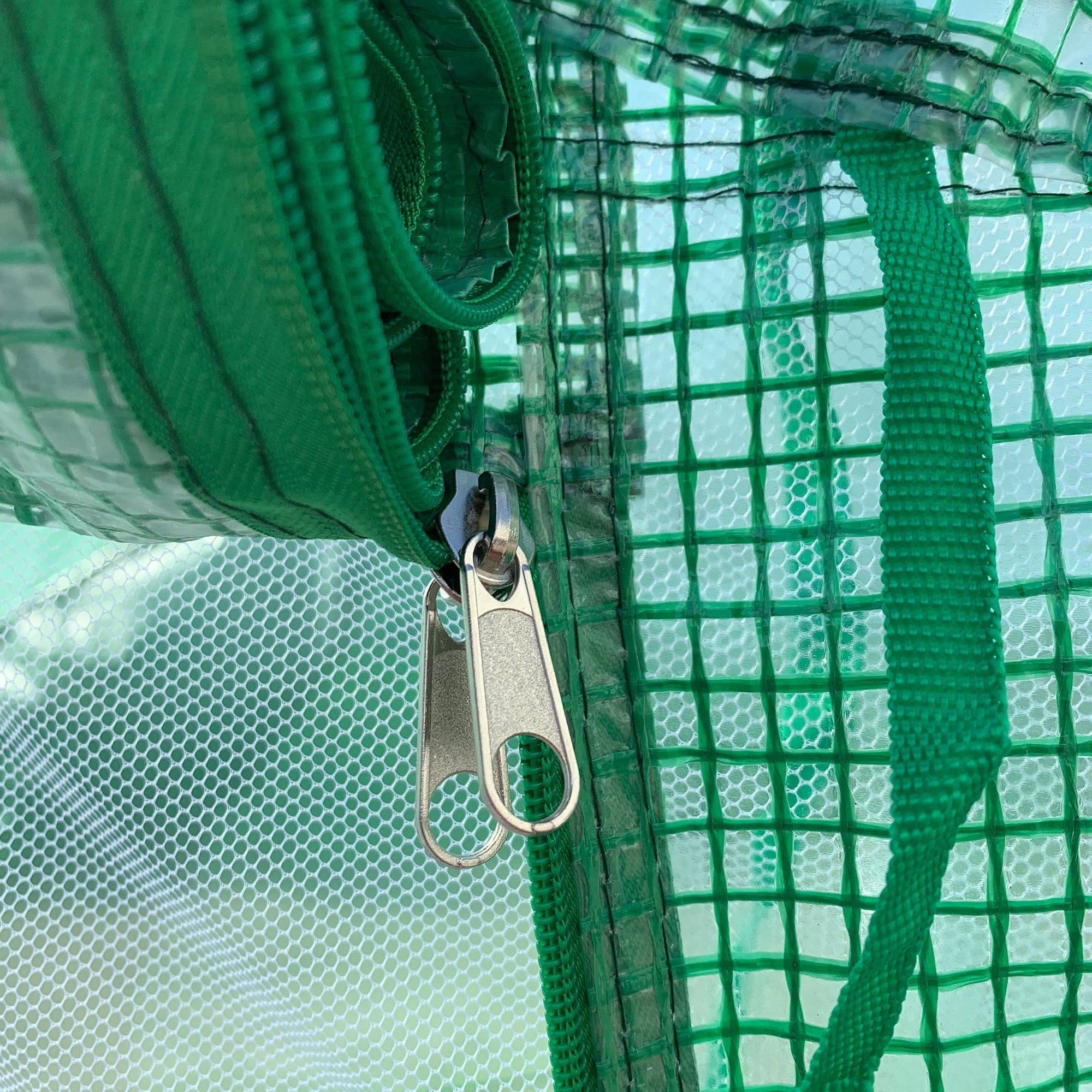 Easycomfort Serra a Tunnel with Copertura PE e Struttura in Acciaio, Porta Avvolgibile e 6 Finestre, 3.5x3x2m, Verde