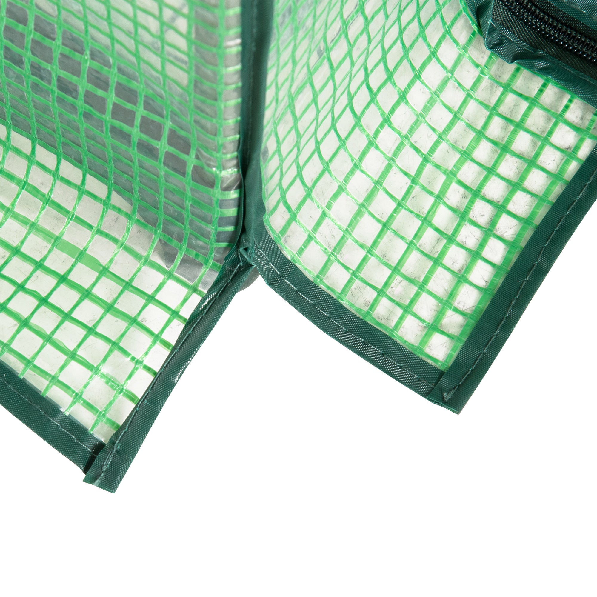 EasyComfort Tuinkas met metalen schappen en PE-afdekking, oproldeur 80x49x160 cm