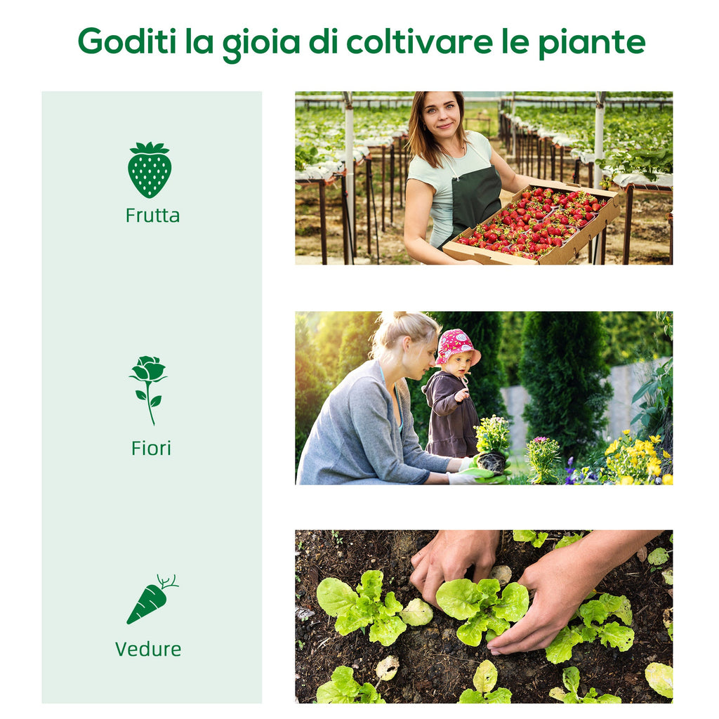 Easycomfort Serra Piccola per Giardino e Balcone with Finestre e Copertura in PE, 180x90x70cm, Verde