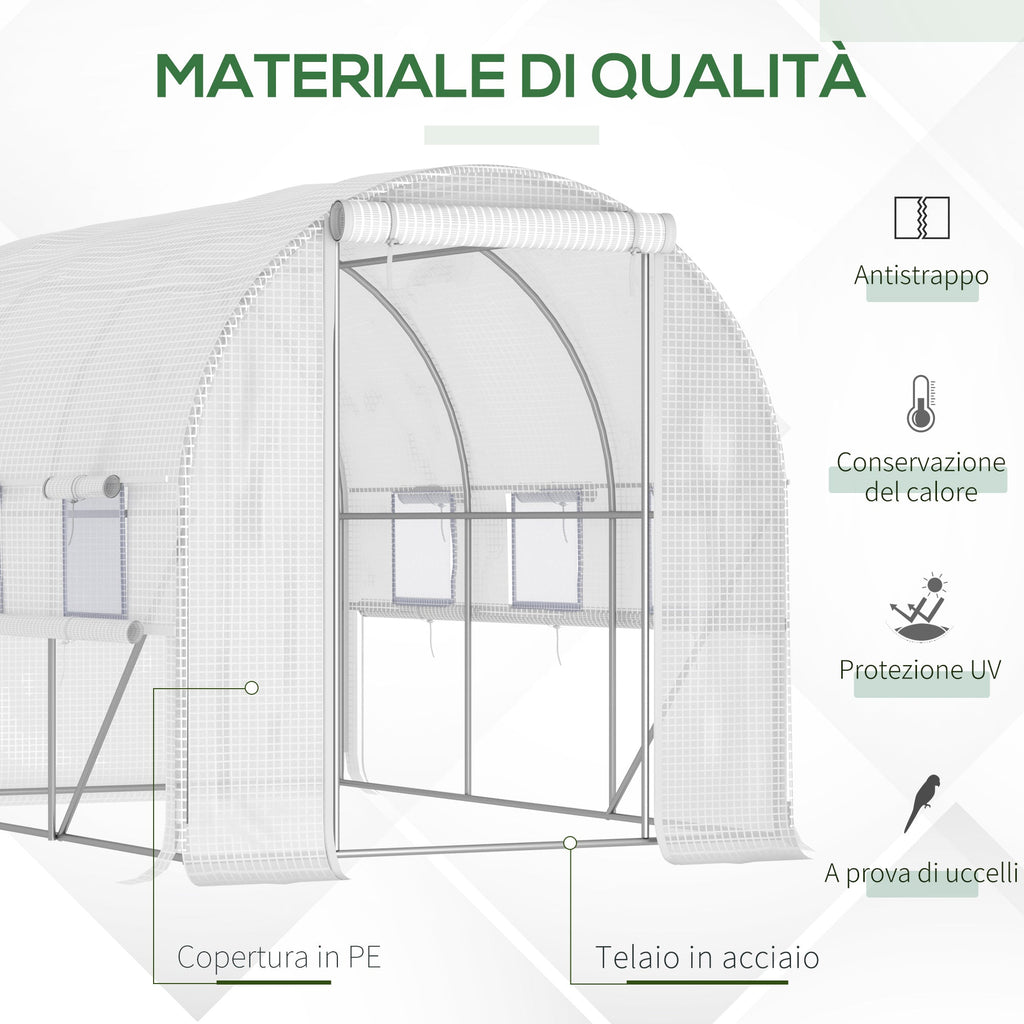 EASYCOMFORT Kas 3x2x2 m | Stalen frame & PE-afdekking