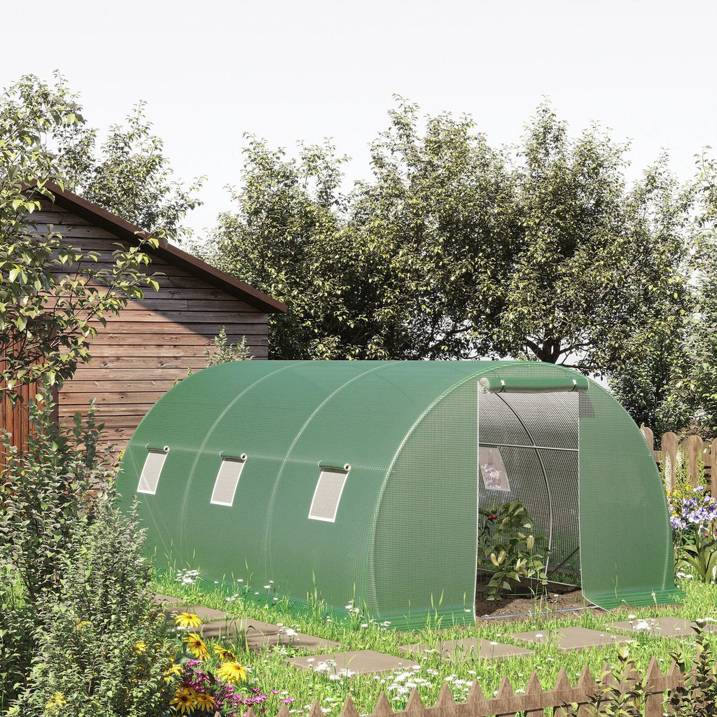 EasyComfort Tunnelserre 4.5x3x2m met PE-hoes en 6 ramen